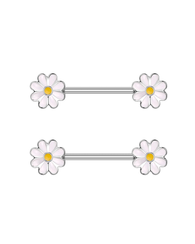 2pcs Heart Bear Dangled Nipple Piercings Screwed 14G Flower Butterfly Shield Bar Barbell Nipple Ring Piercing Nombril Jewelry