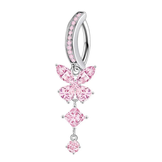 Exquisite Butterfly Belly Button Sexy Body Piercing Jewelry For Women Zircon Navel Barbell Fashion Belly Rings Gifts