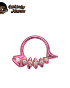 Anodizing-Fuchsia / Nose Rings & Studs / 16G 1.2x10mm|Face|Geometric
