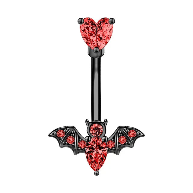 1PCS Bat Belly Button Piercing Jewelry 14G Claw Belly Ring Body Piercing Bee Navel Piercing Heart Belly Bars Piercings Ombligo