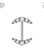 White 1 / Nipple Rings / 14G 1.6x14mm|body|Straight Barbell