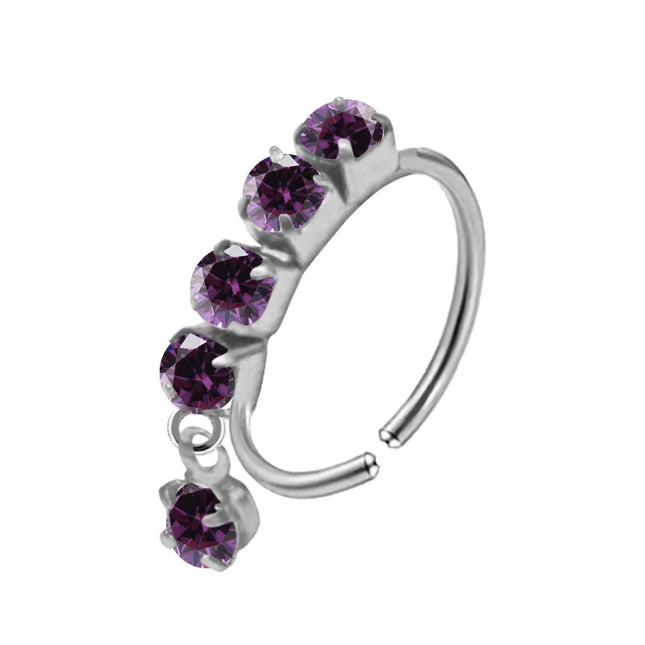 Nose Piercing Nose Ring Stainless Steel Colorful Nose Ring Dangle Nose Rings Piercing Jewelry For Women