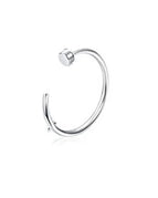 Hoop / Silver / Face|0.6mmx8mm|Nose Rings & Studs