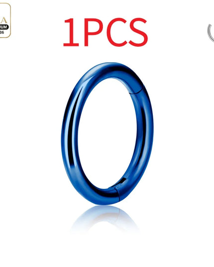Nose Rings G23 Titanium Lip Ring For Women And Men Piercing Jewelry Hoop Earrings Mixed Color Body Clips Hinged