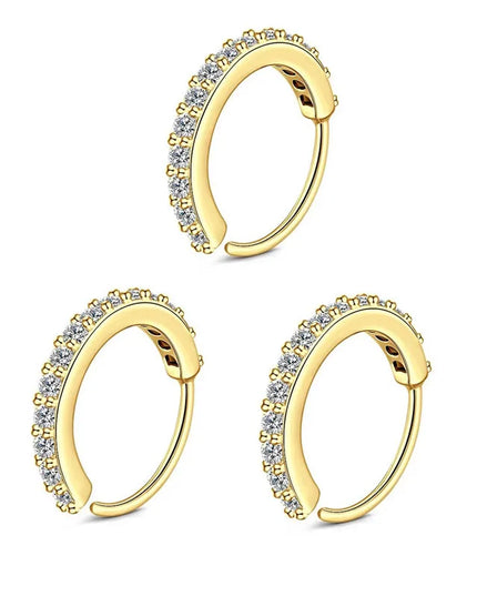 1/2/3pcs Fake Nose Ring For Women Stainless Steel Round Cartilage Tragus Helix Ear Nose Piercing Falso Nariz Body Jewelry