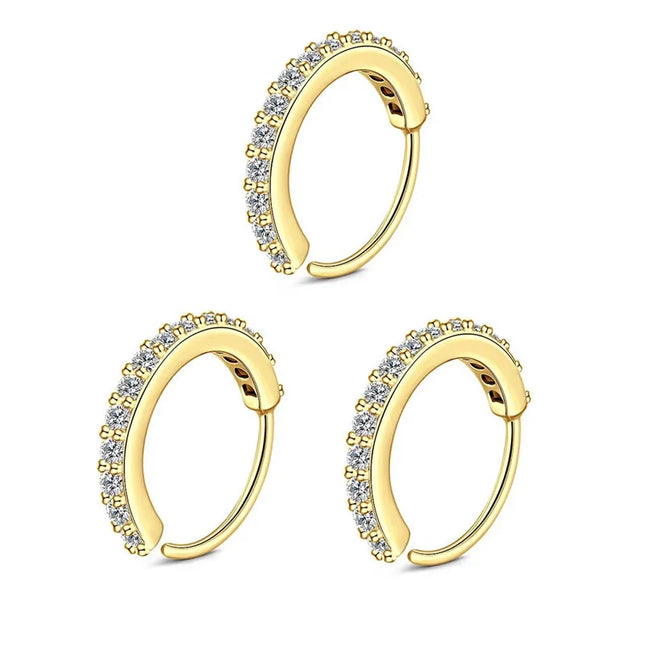 1/2/3pcs Fake Nose Ring For Women Stainless Steel Round Cartilage Tragus Helix Ear Nose Piercing Falso Nariz Body Jewelry