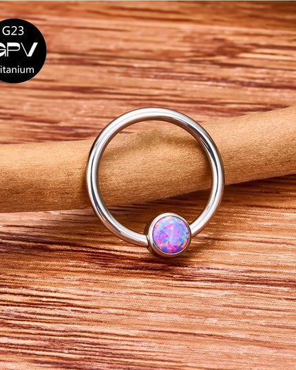 G23 Titanium Nose Ring Middle Clip Ball Popular Men's And Women's Punk Puncture Jewelry Nasal Septum Ring