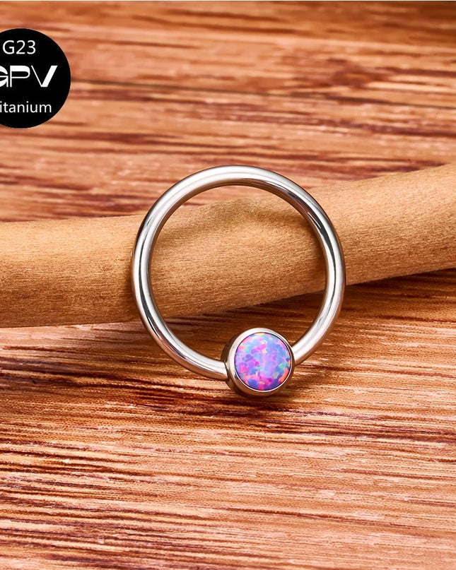 G23 Titanium Nose Ring Middle Clip Ball Popular Men's And Women's Punk Puncture Jewelry Nasal Septum Ring