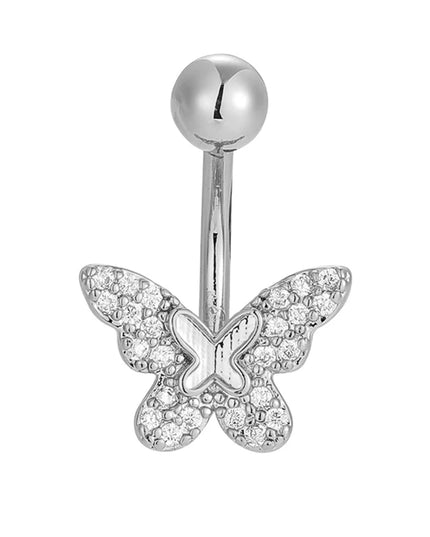 1PC 14G Surgical Steel Belly Button Rings Bow Butterfly Snake Cubic Zirconia Belly Button Barb Ombligo Piercing Jewelry