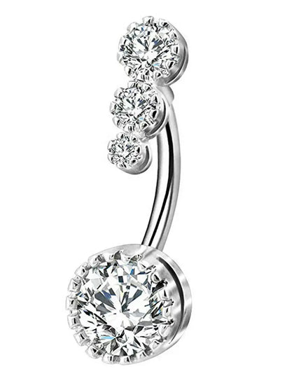2023 Zircon Belly Button Rings for Women Girls Sexy Piercing Navel Ring Bar Drop Dangle Belly Navel Rings Ashion Body Jewelry
