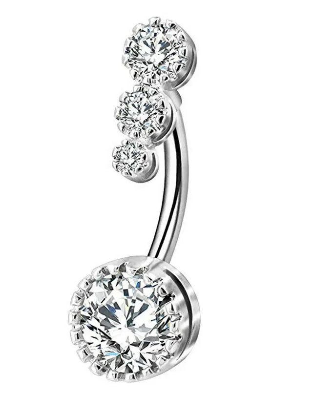 2023 Zircon Belly Button Rings for Women Girls Sexy Piercing Navel Ring Bar Drop Dangle Belly Navel Rings Ashion Body Jewelry