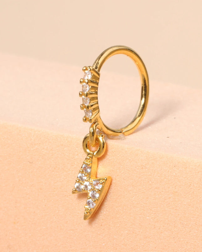 Nose Rings Hoop for Women Men Body Piercing Jewelry Cartilage Earring Nose Dangling CZ Cross Crown Starfish Dangle Nose Ring