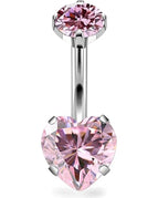 Pink / Navel & Bell Button Rings / 14G 1.6x10x8x5mm|body