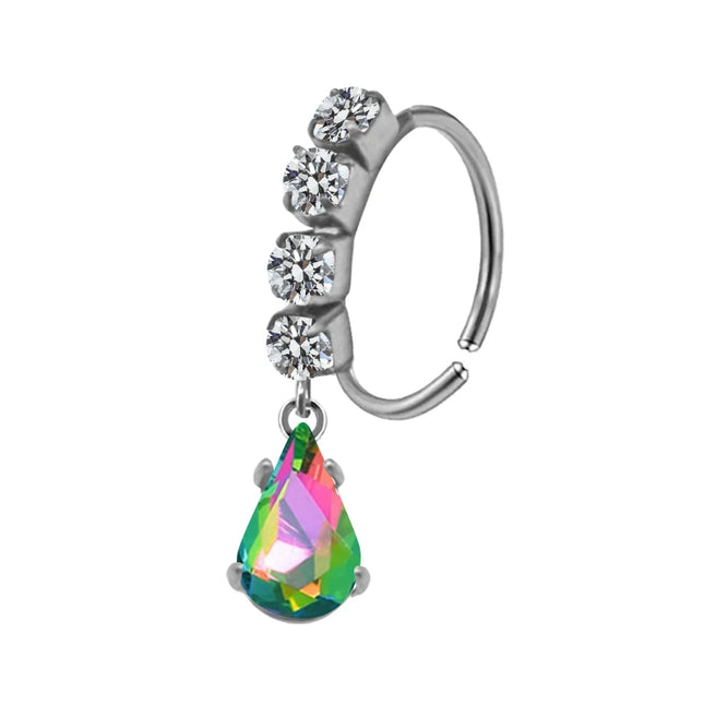 Nose Piercing Nose Ring Stainless Steel Colorful Nose Ring Dangle Nose Rings Piercing Jewelry For Women
