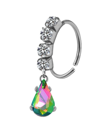 Nose Piercing Nose Ring Stainless Steel Colorful Nose Ring Dangle Nose Rings Piercing Jewelry For Women