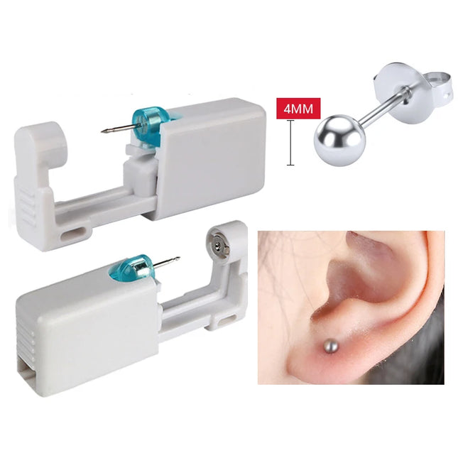 Ear Piercing Gun Disposable Disinfect Safety Earring Piercer Kit Studs Nose Ring Piercing Machine Body Jewelry Tool 17 Colors
