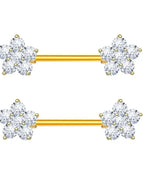 2pcs / Gold Star