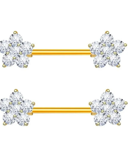 Nipple Piercing Jewelry 14G Stainless Steel Nipple Rings for Women Heart Butterfly Flower Bow Nipple Barbells