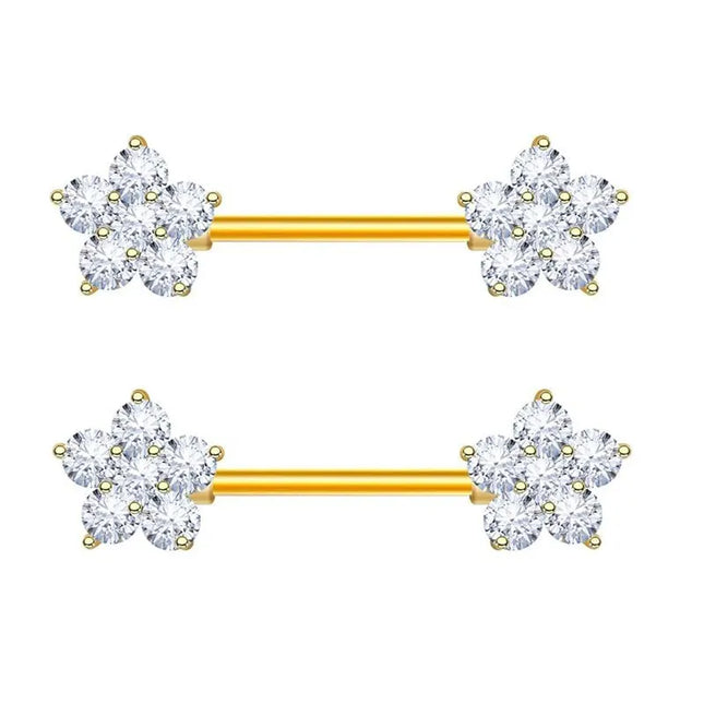 Nipple Piercing Jewelry 14G Stainless Steel Nipple Rings for Women Heart Butterfly Flower Bow Nipple Barbells