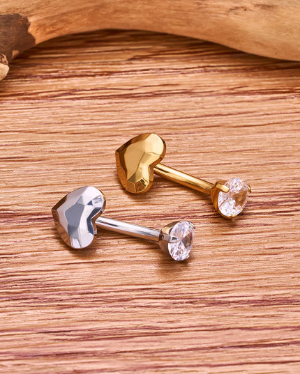 F136 G23 Titanium Belly Button Rings Hypoallergenic Internal Thread Butterfly Cloud Heart with Crystals Body Piercing Jewelry