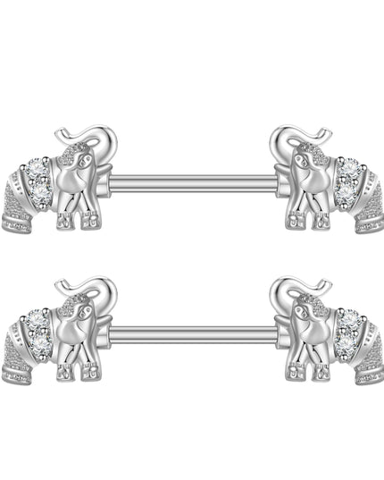 2pcs Animal Plant Series Nipple Piercing Shield Barbell for Women Both Sides Screwed Sexy Body Nipple Ring Piercings Nombril
