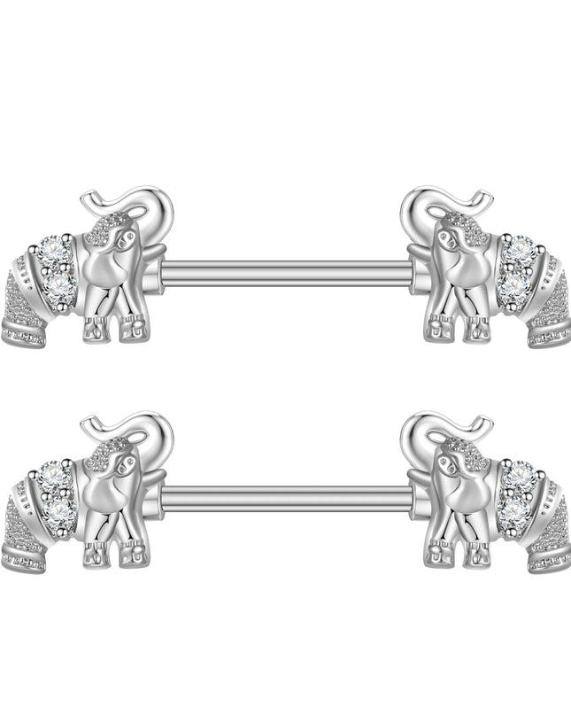 2pcs Animal Plant Series Nipple Piercing Shield Barbell for Women Both Sides Screwed Sexy Body Nipple Ring Piercings Nombril