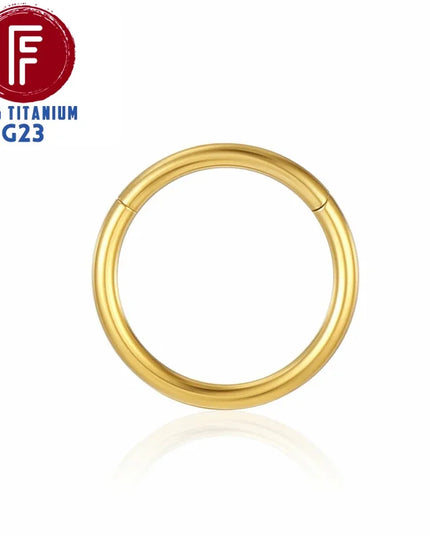 F136 Titanium Hinged Hoop Nose Rings 20G 18G 16G Septum Ring Body Piercing clicker Women and Men Cartilage Rook Earring Jewelry