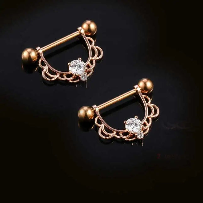 Sexy Nipple Ring Stainless Steel Zircon U Shape Barbell Nipple Studs Piercing Helix Piercing Body Papillary nail Jewelry