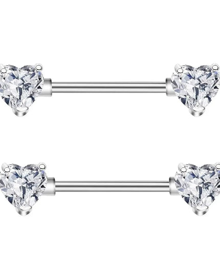 Nipple Piercing Jewelry 14G Stainless Steel Nipple Rings for Women Heart Butterfly Flower Bow Nipple Barbells