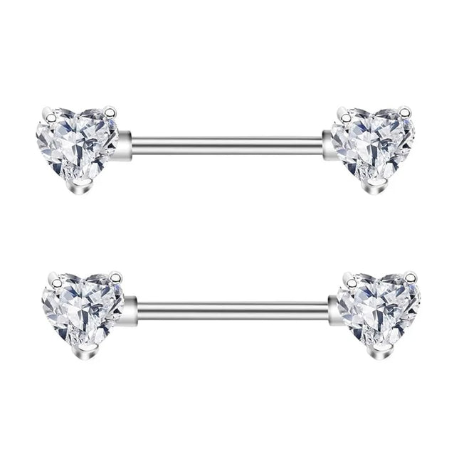 Nipple Piercing Jewelry 14G Stainless Steel Nipple Rings for Women Heart Butterfly Flower Bow Nipple Barbells