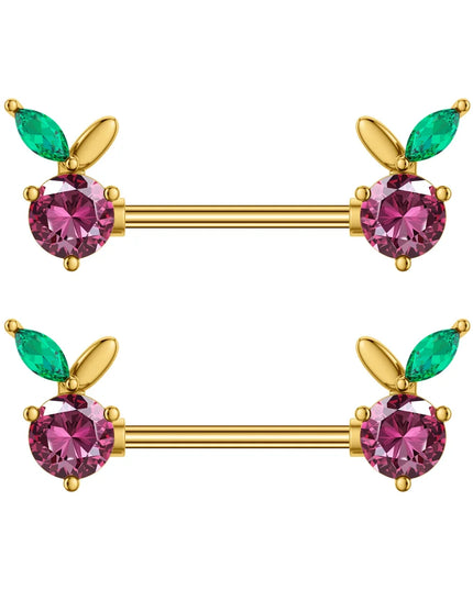 2pcs Animal Plant Series Nipple Piercing Shield Barbell for Women Both Sides Screwed Sexy Body Nipple Ring Piercings Nombril