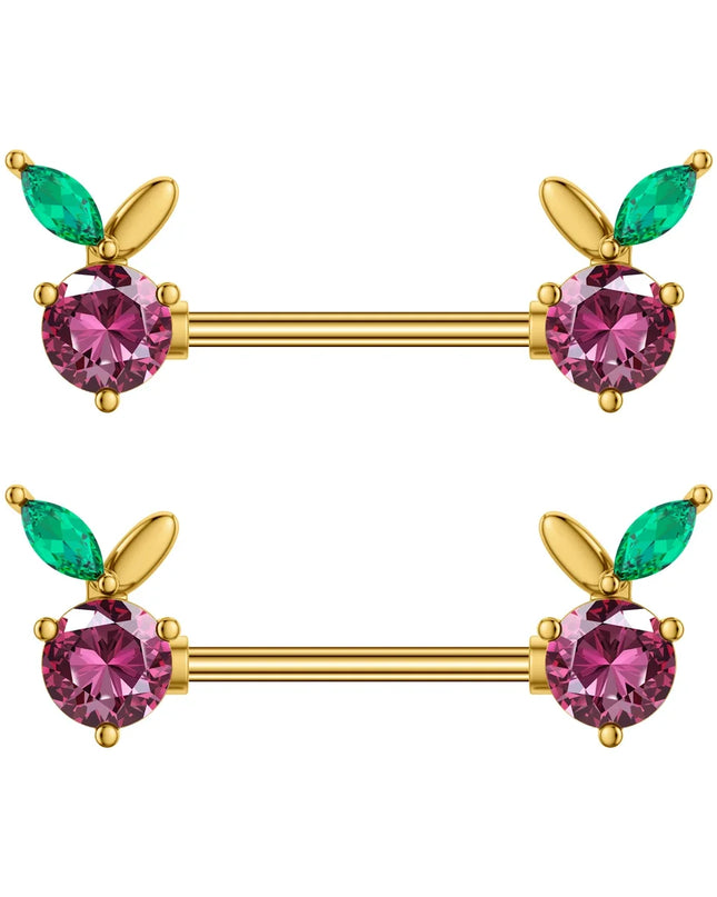 2pcs Animal Plant Series Nipple Piercing Shield Barbell for Women Both Sides Screwed Sexy Body Nipple Ring Piercings Nombril