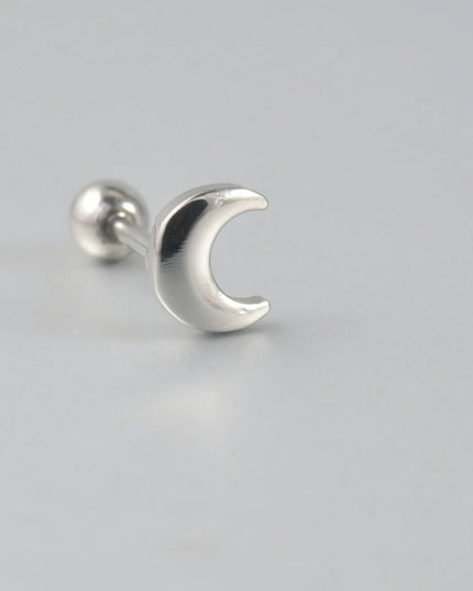 Surgical Steel Ear Barbell Helix Piercing Cartilage Ear Lobe Tragus Stud Earring Heart Rabbit Moon Rose Cross Earring Jewelry