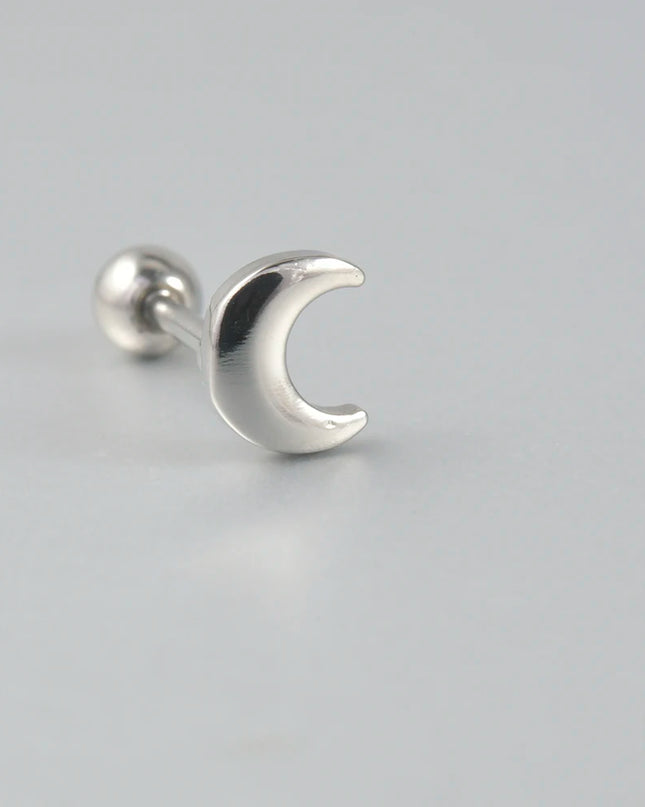 Surgical Steel Ear Barbell Helix Piercing Cartilage Ear Lobe Tragus Stud Earring Heart Rabbit Moon Rose Cross Earring Jewelry