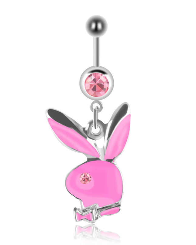 1pc Belly Button Rings Bunny Navel rings  Rabbit Belly Rings for Women Gem stone Pink Blue Bunny Fake Belly Piercing Rin