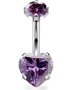 Purple / Navel & Bell Button Rings / 14G 1.6x10x8x5mm|body