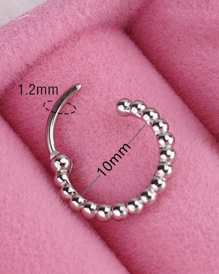 Heart Pearl Nose Rings Pointed Cone Love Lip Pierced Horseshoe Ring Skull Butterfly Nose Septum Piercing Earrings Tragus Jewelry
