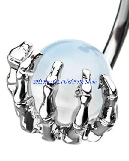 E21F Surgical Steel Belly Button Rings Colorful Gemballs Navel Rings Piercing Jewelry