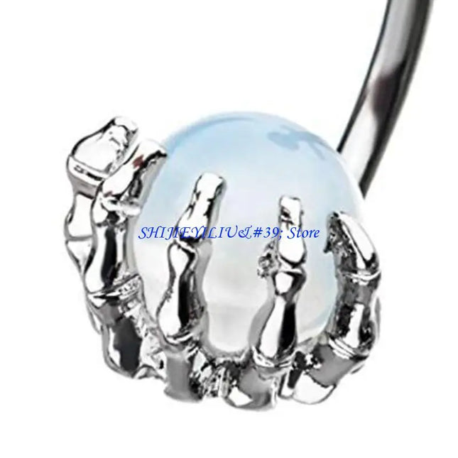 E21F Surgical Steel Belly Button Rings Colorful Gemballs Navel Rings Piercing Jewelry