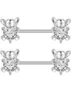 2852-SR / Nipple Rings / body|Heart