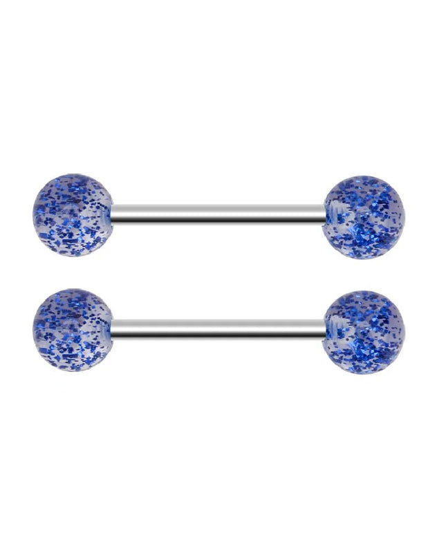 48 Pcs/2 Pcs Nipple Ring Tongue Ring Surgical Steel Straight 14G Barbell Piercing Jewelry 12MM 14MM 16MM Women's and Men's Glow