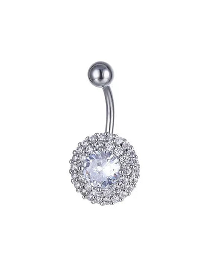 Dainsty Dangled Belly Button Rings Surgical Steel 14G Bar Navel Piercing Ring Crystal CZ Bee Flower Heart Belly Ring Ear Jewelry