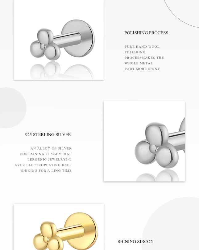 ANDYWEN 925 Sterling Silver 6mm Proud Milky Way  Queen Flash Baby Angel Piercing Screw Pendientes Stud Earring Women Clips Jewel