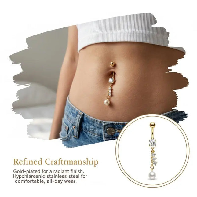 Crystal Pendant Belly Button Ring For Women Star Zircon Navel Ring Jewelry Pentagram Belly Ring Sexy Body Piercing Jewelry