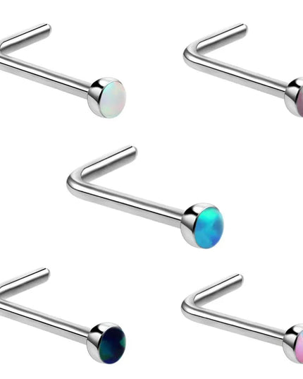 3/4/5/8/10/15/30pcs/lot Fake Nose Studs Ring Piercing Sets L-S-Shaped Curved Nose Rings Pack Steel Star Heart Moon Nose Jewelry