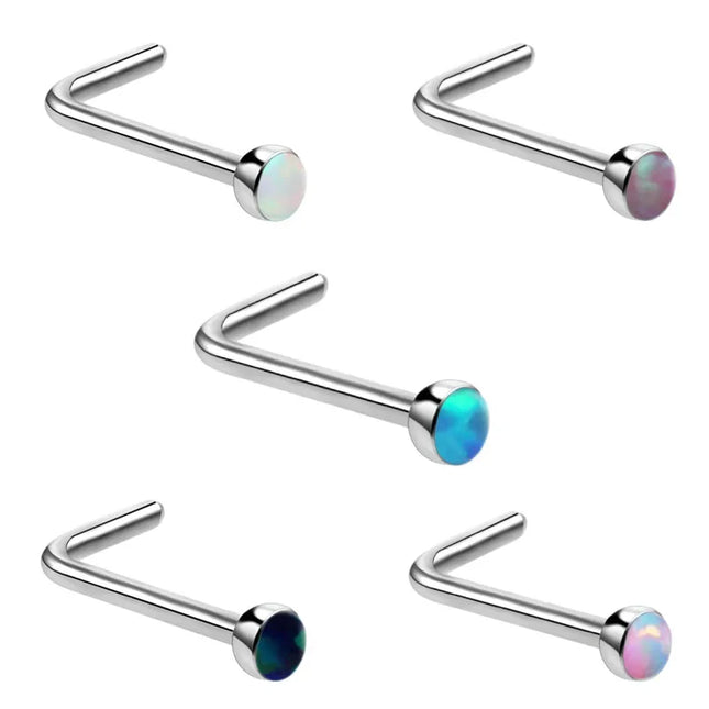 3/4/5/8/10/15/30pcs/lot Fake Nose Studs Ring Piercing Sets L-S-Shaped Curved Nose Rings Pack Steel Star Heart Moon Nose Jewelry