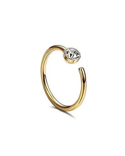 Women Fake Piering Zircon Nose Ring Fashion Non Piercing Nose Clip Stainless Steel Fake Perforation Nasal Septum Body Jewelry