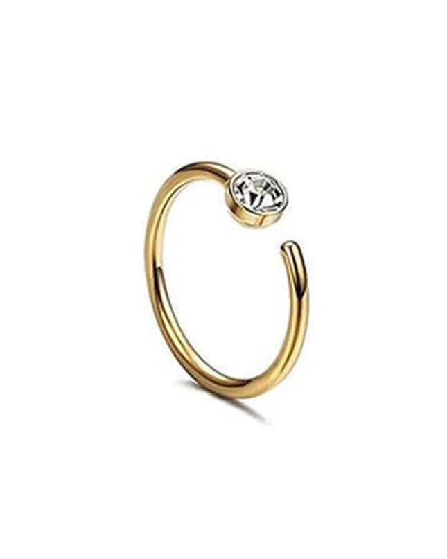 Women Fake Piering Zircon Nose Ring Fashion Non Piercing Nose Clip Stainless Steel Fake Perforation Nasal Septum Body Jewelry