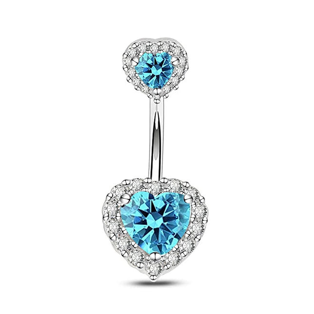 1Pcs Heart Belly Button Rings Pink 14G Women Fashion Belly Ring Dangle Cz Butterfly Punk Spider Navel Piercing Barbell Pircing