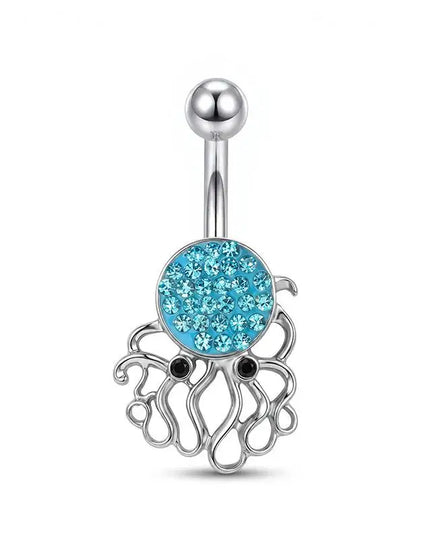 Belly Button Rings Mixed Purple Zircon Dangle Design Stainless Steel Durable Navel Rings for Daily Outfit Matching